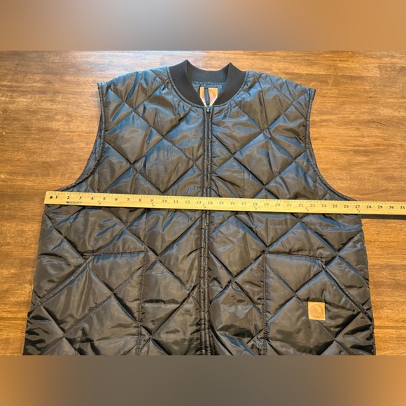 Berne Apparel Black Quilted Puffer Vest Mens SZ 2XLR Full Zip Pockets Outerwear - Picture 8 of 9